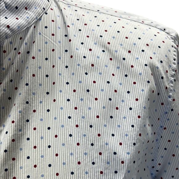 Celine Light Blue Polka Dot Button Down Shirt - Picture 8 of 13